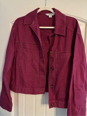 Old Navy Magenta Jean Jacket